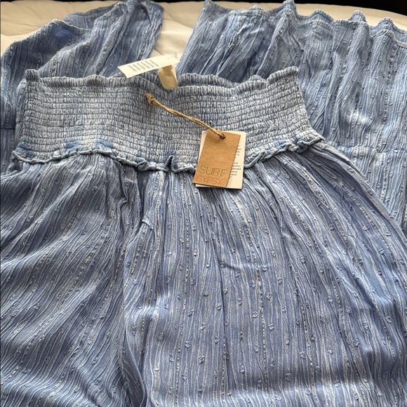 Surf Gypsy Light Blue Smocked Maxi Dress - Picture 2 of 2